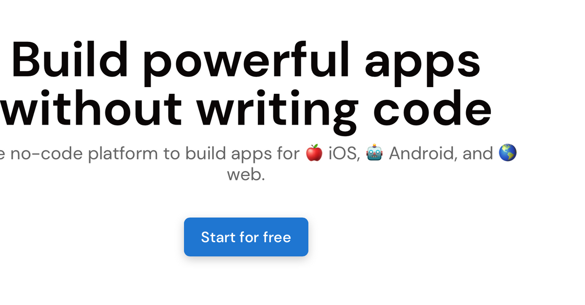 Build powerful apps without writing code